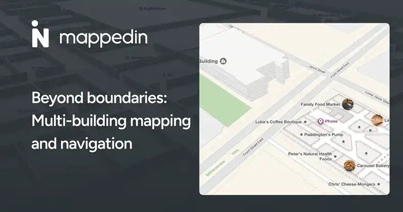 Beyond boundaries: Multi-building mapping and navigation tile card