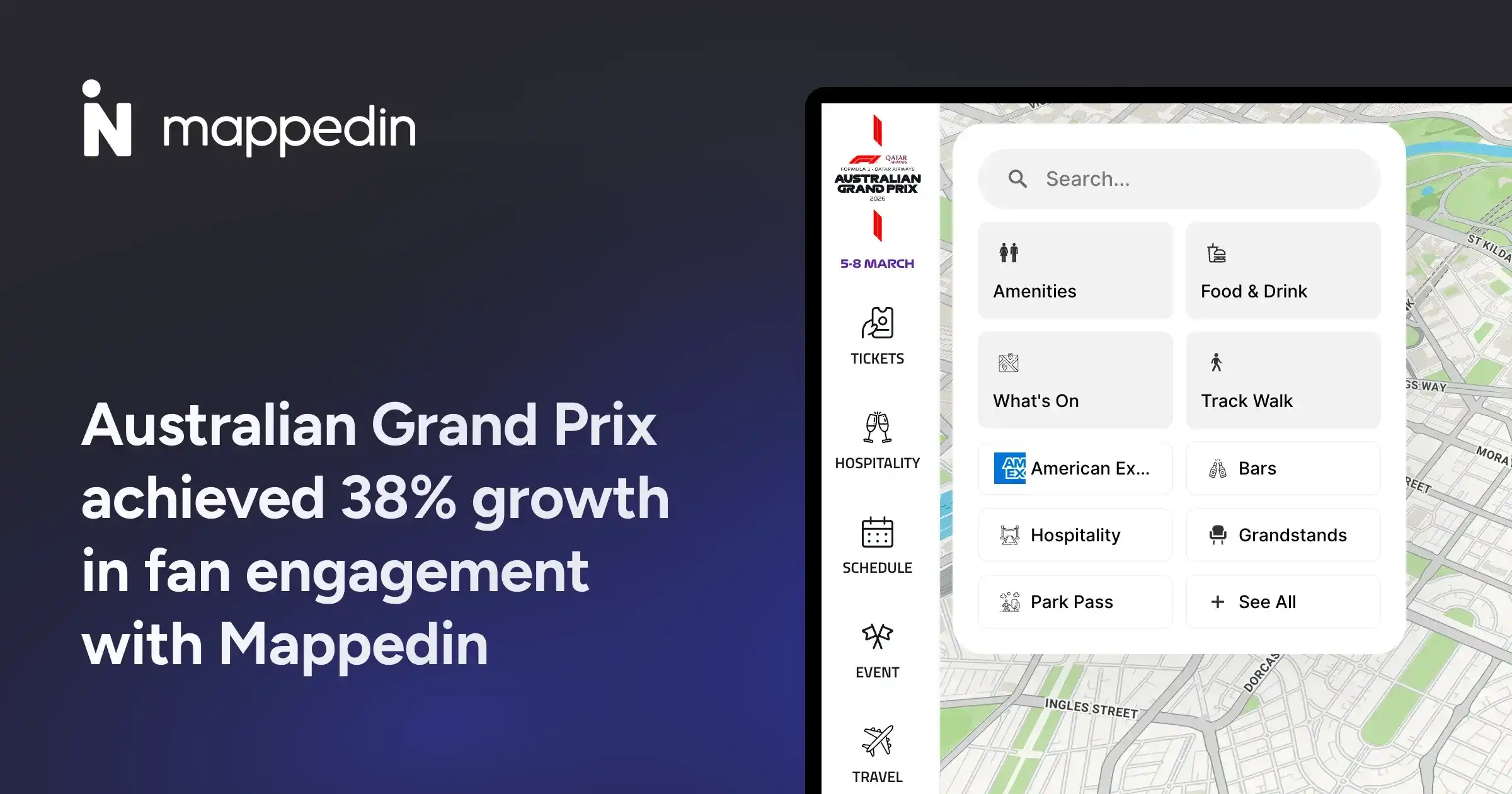 Australian Grand Prix digital wayfinding case study