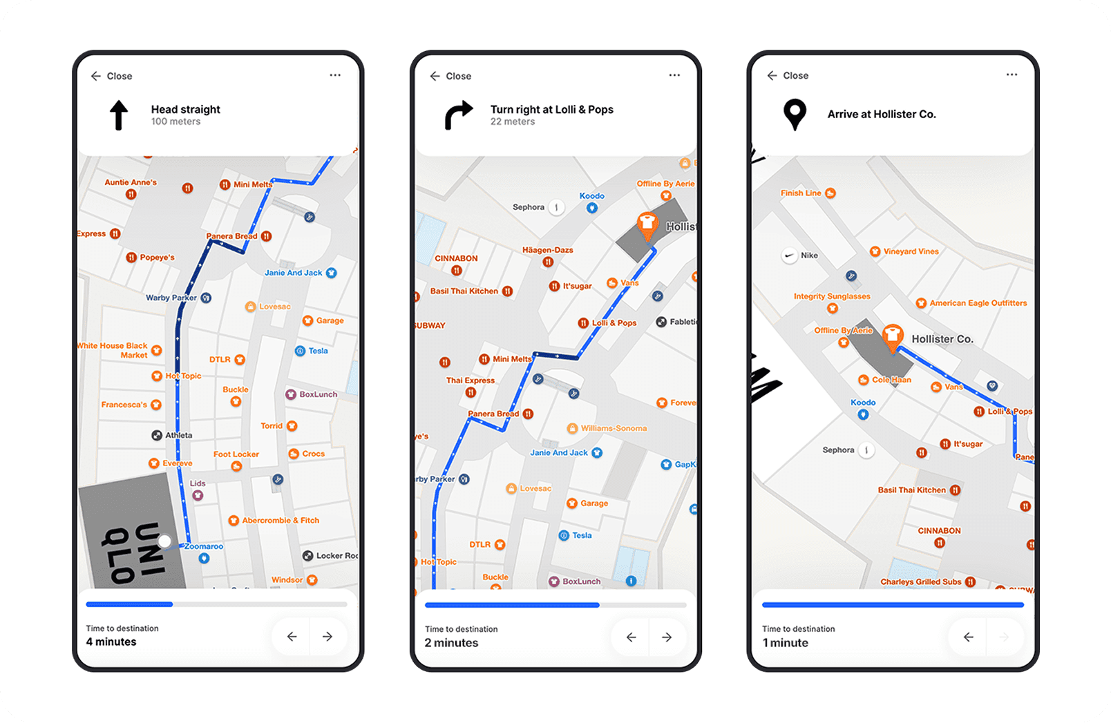 Wayfinding on the go example
