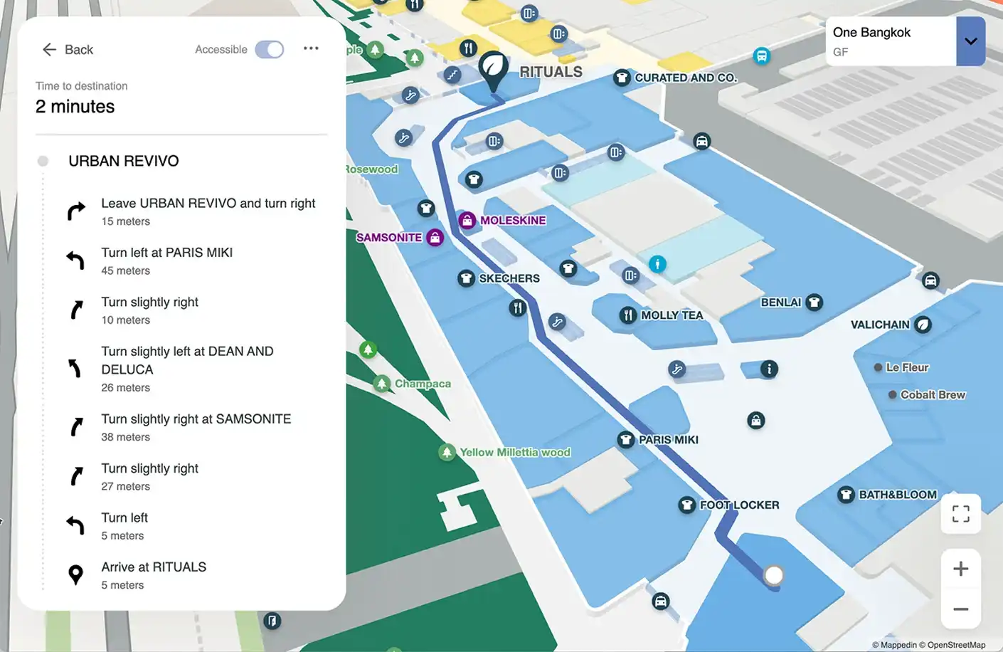 Mappedin Mall Landmarks Example