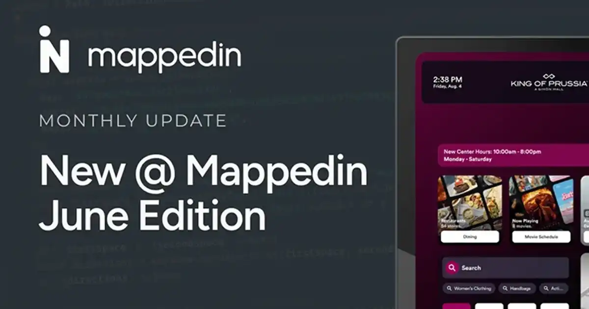 New @ Mappedin: June Edition title card