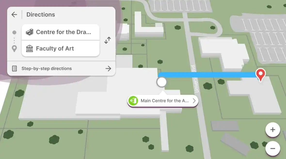 directions multi-building map