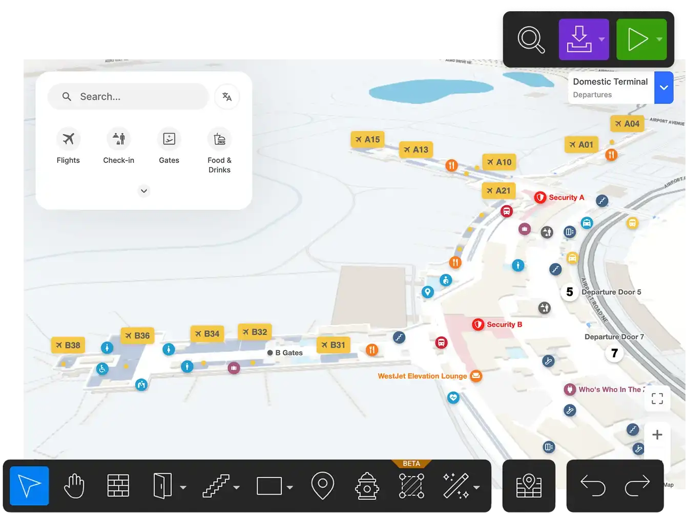 Airport Map Example