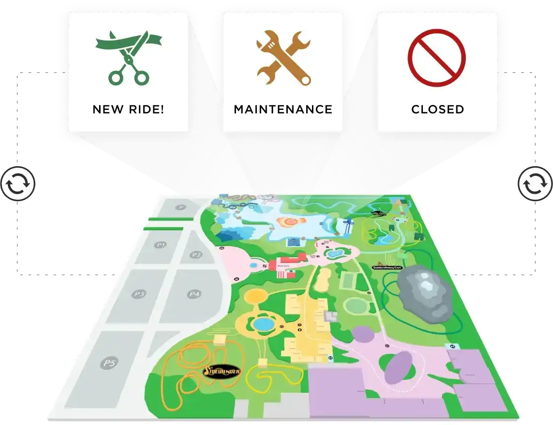 Digital resort map screen shot