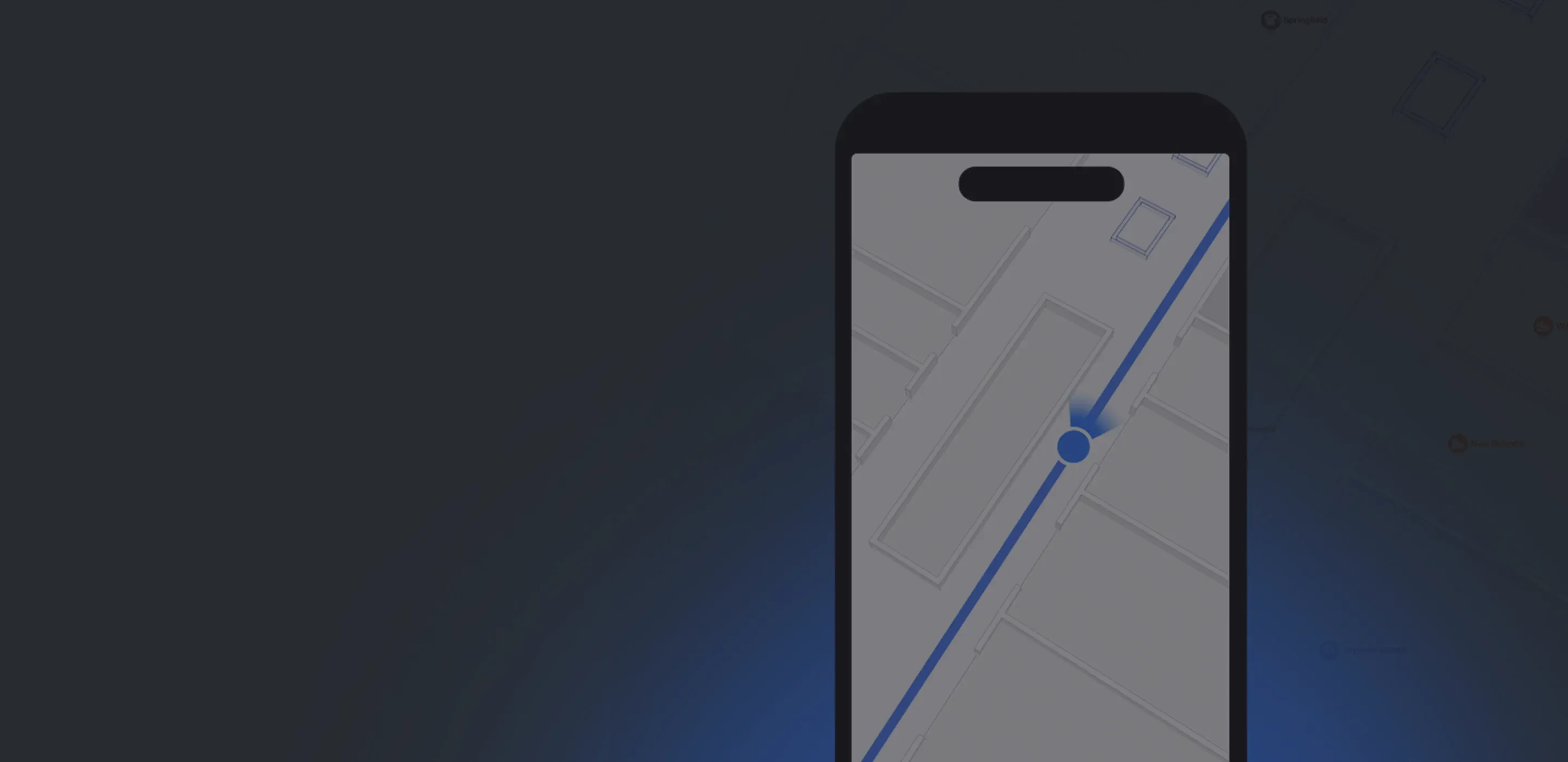 Mappedin Indoor Positioning Map on a Phone