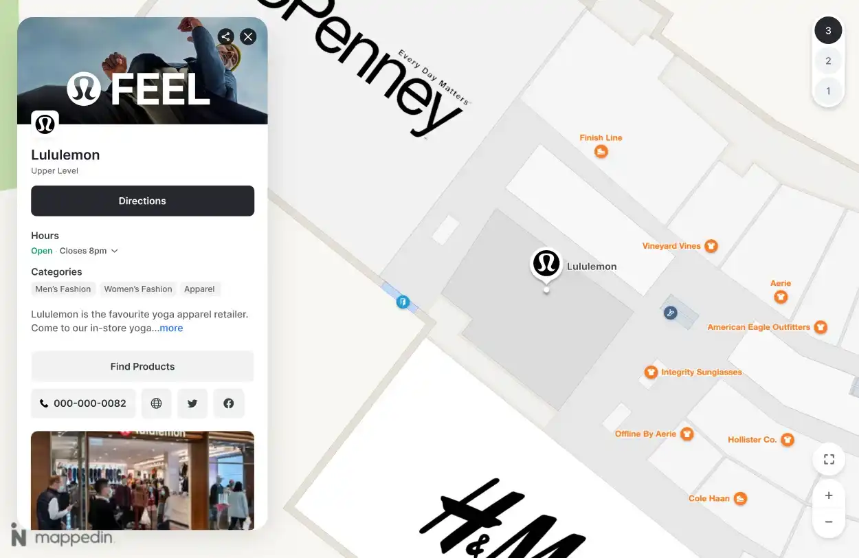 Map experience example screenshot