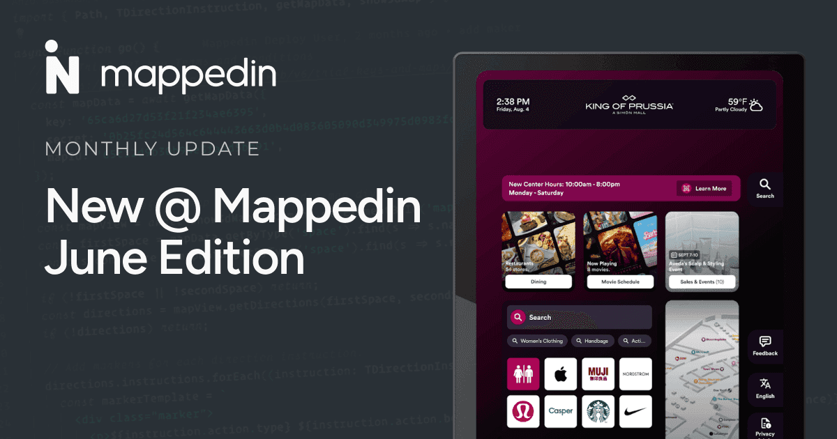 New @ Mappedin - June Edition