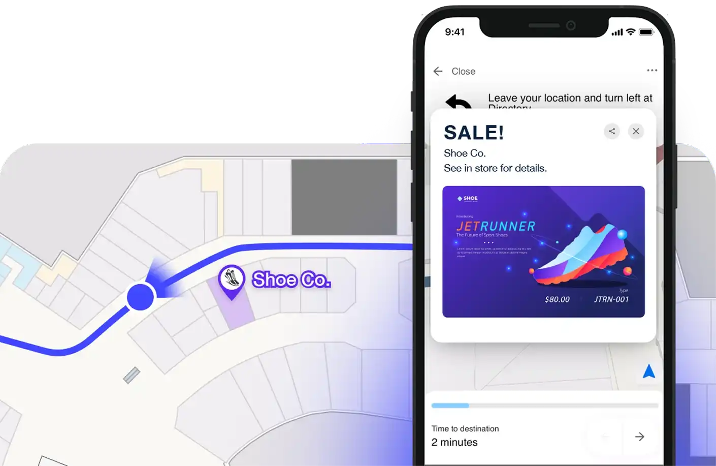 Live positioning example