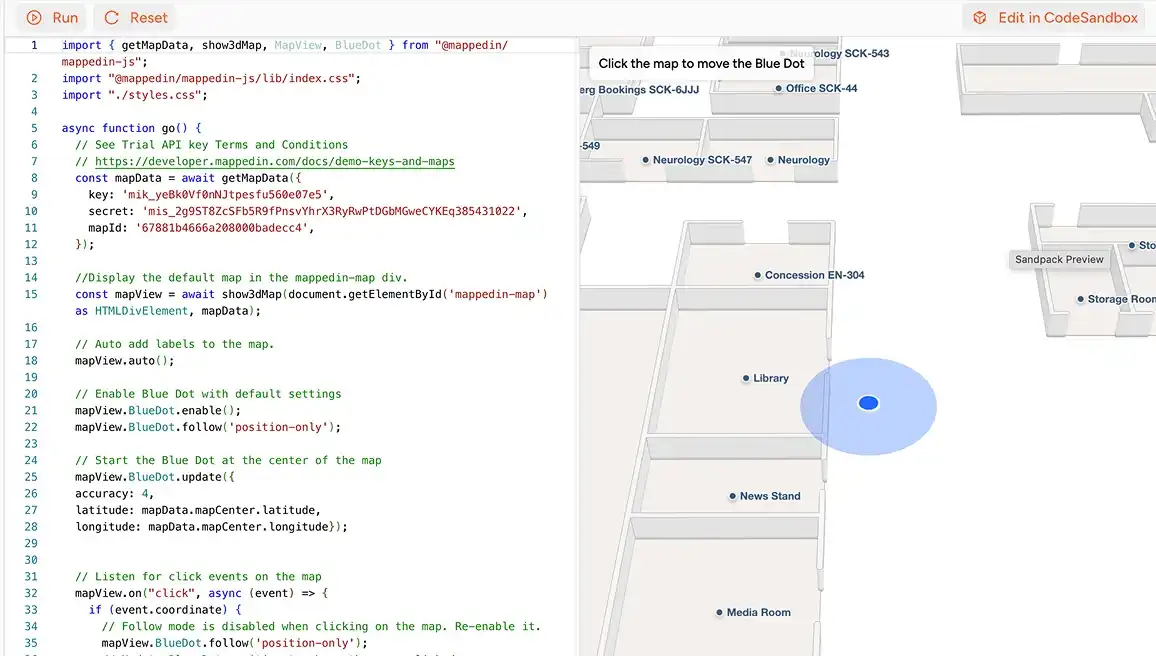 Mappedin playground example