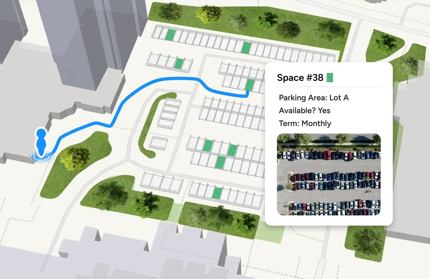 Parking guidance feature example