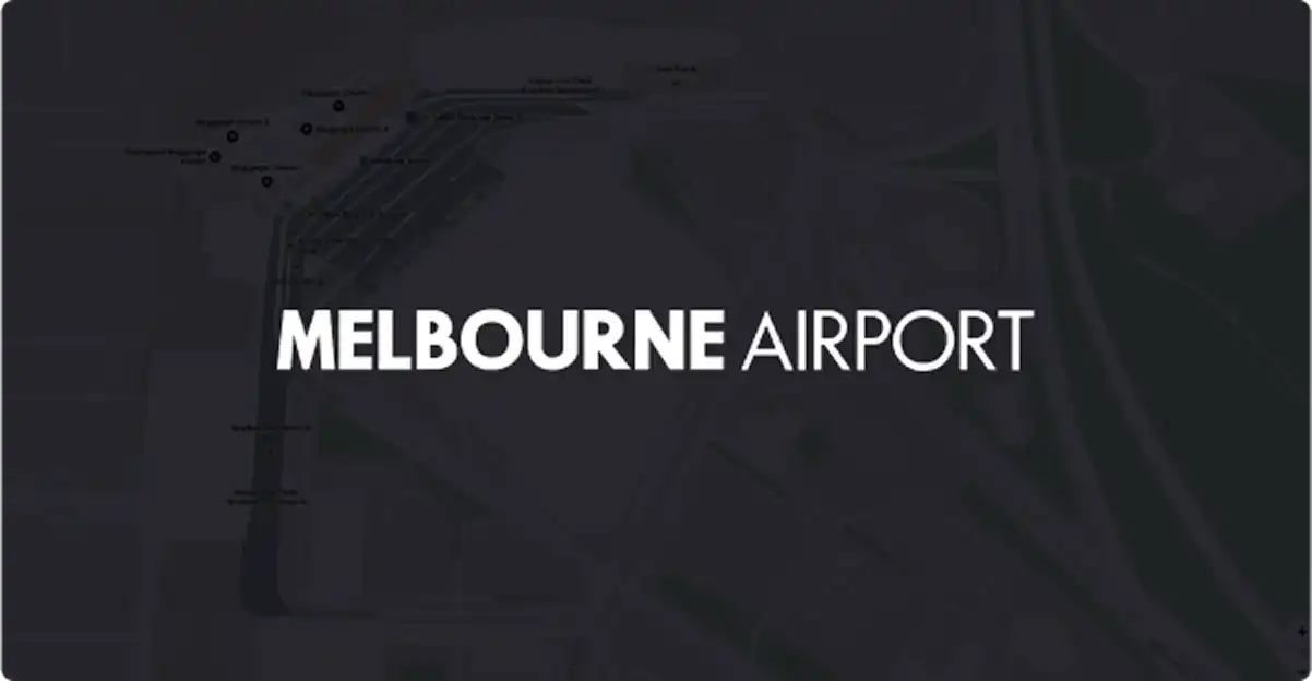 Melbourne Airport logo and map