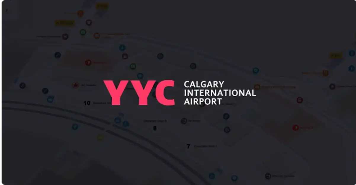 YYC logo and map