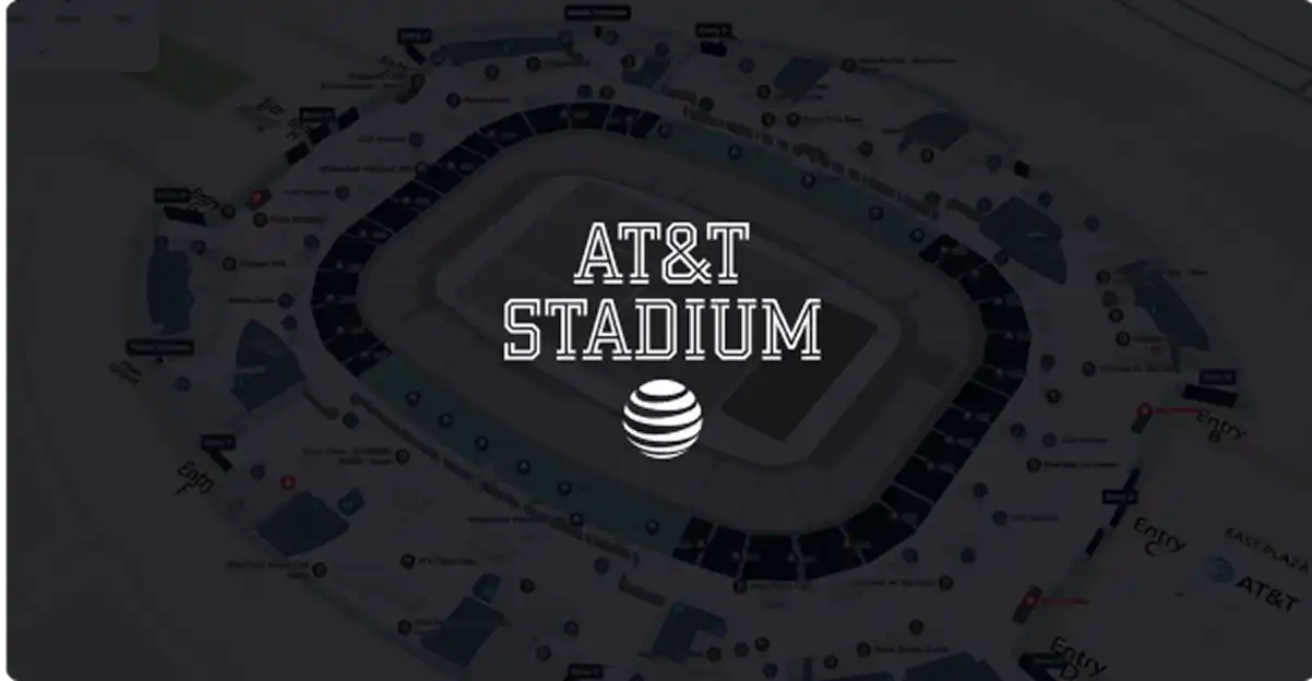 AT&T Stadium logo and map